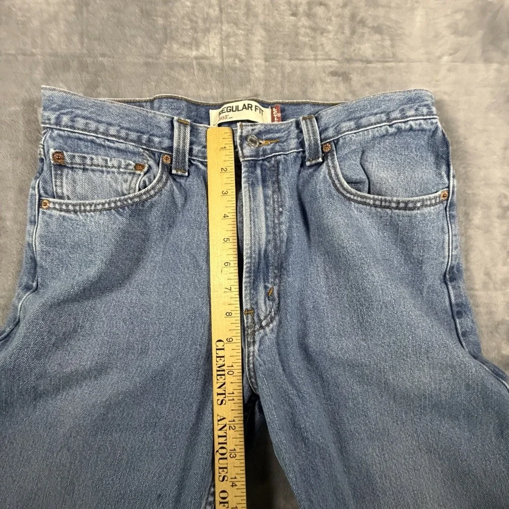 Vtg Levis 505 Jeans Men 34x32 Blue Denim Light Wash Straight Leg Regular Fit Y2K